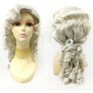 Gray Ringlet Colonial Unisex Wig